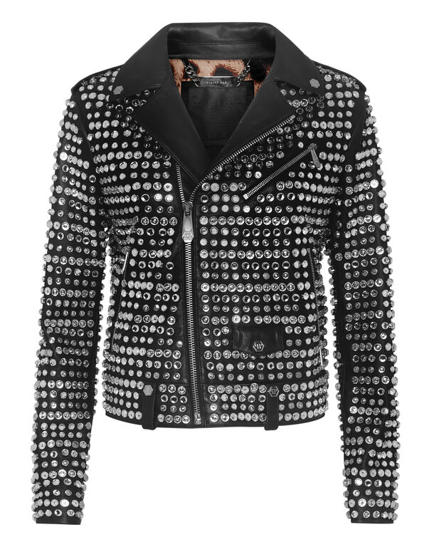 LIMITEDEDITIONCRYSTALBIKER with Crystals black