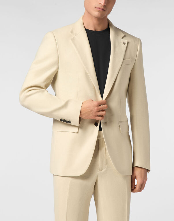 Light Gabardine Blazer Flicky Fit Off White