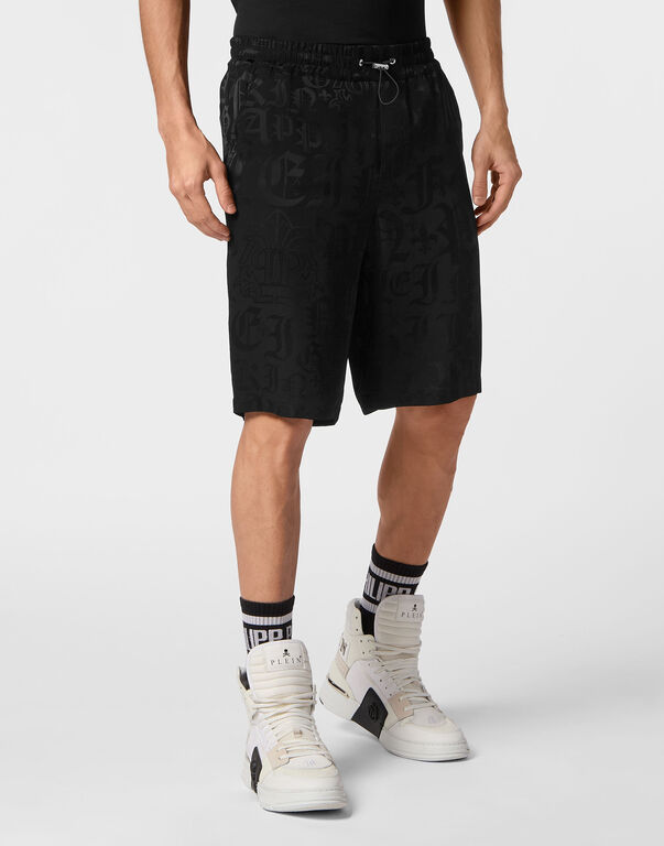 Jacquard Cool Kid Shorts Monogram black