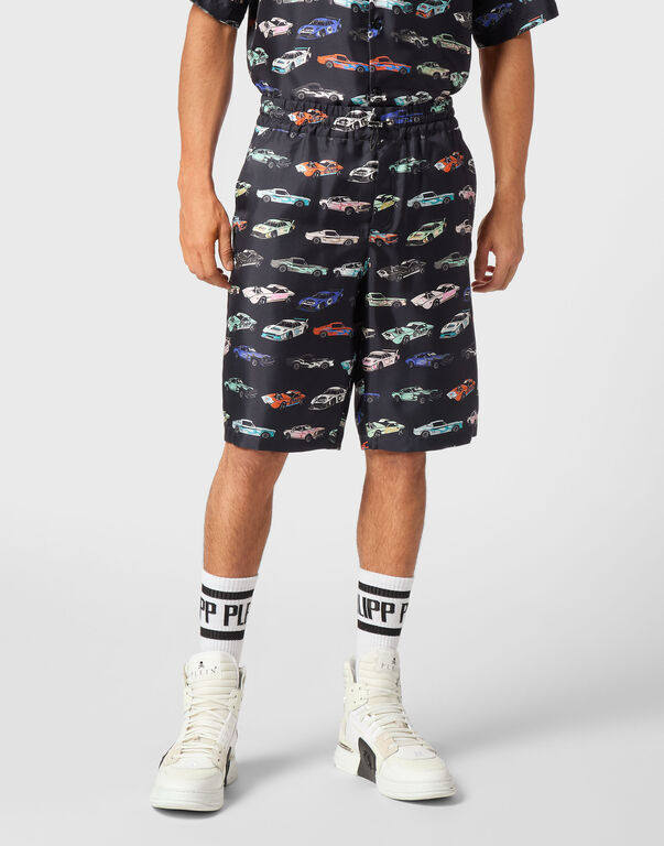 Silk Cool Kid Shorts Cars Racing black / multicolored