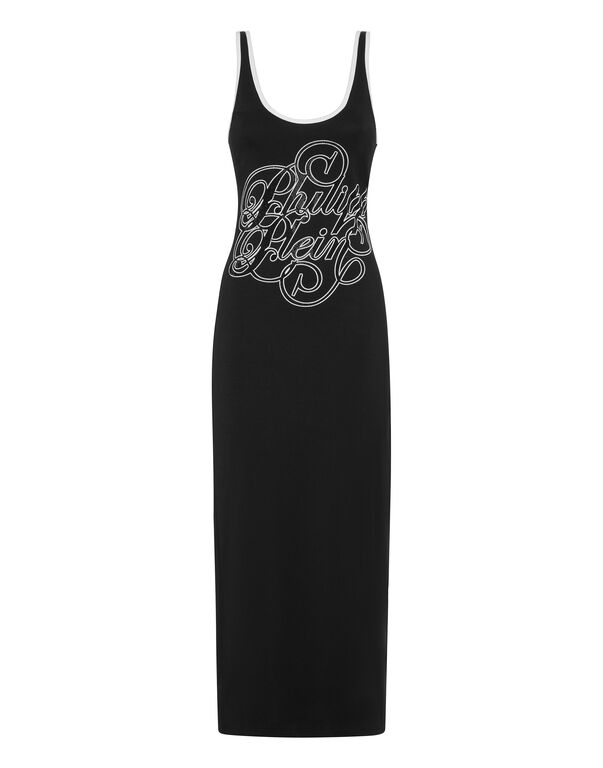 Tanktop Long Dress Signature black