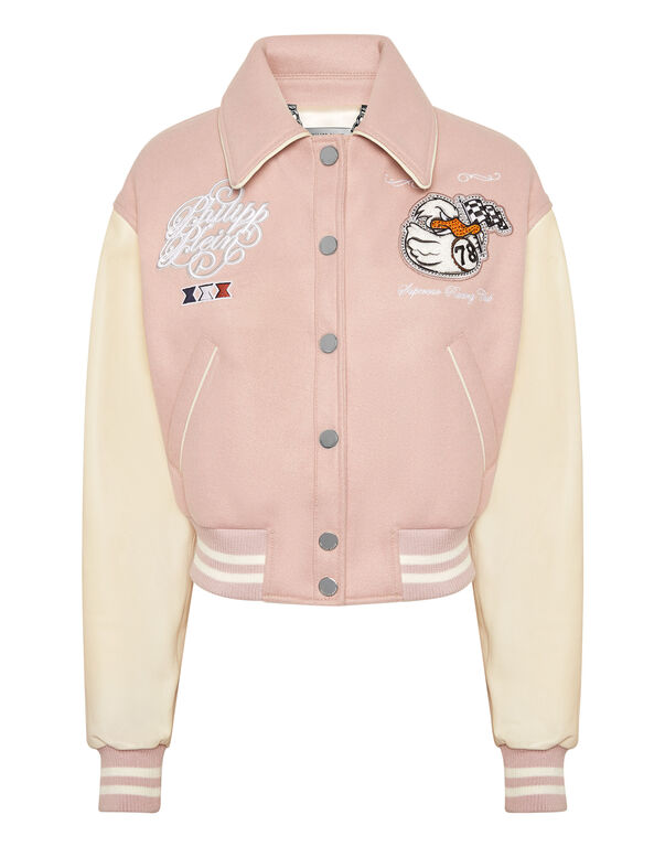 Bomber Jacket College PP Duck nude pink