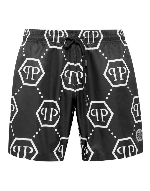 Short Swim Boxer Monogram black