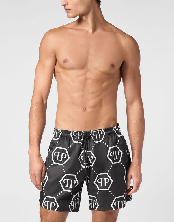 Short Swim Boxer Monogram black