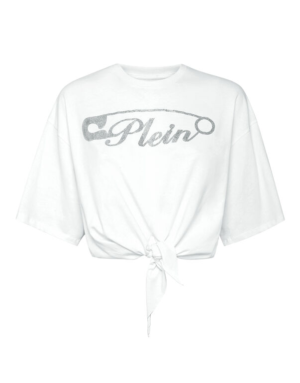 T-shirt Round Neck SS Crop white