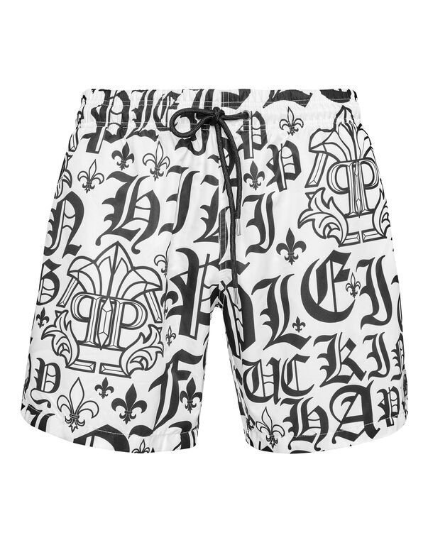 Jogging Shorts Gothic Plein white