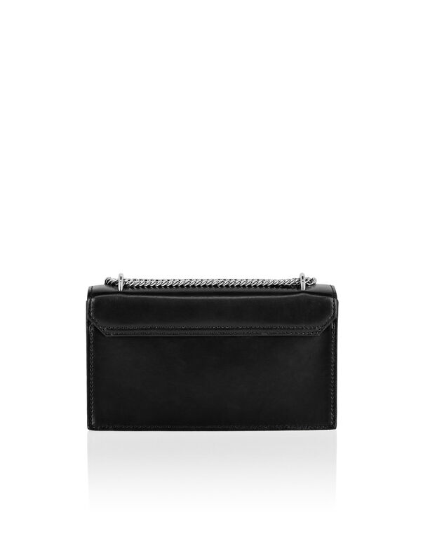 Leather Small Clutch Eagle black
