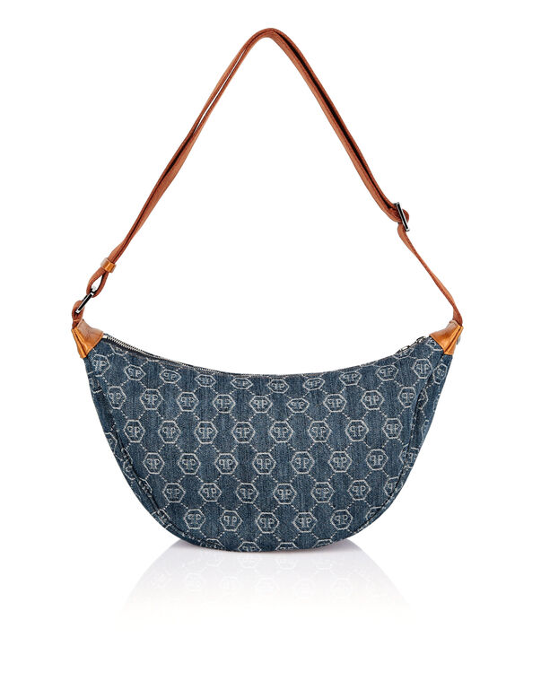 Denim Medium Shoulder Soft Bag Monogram