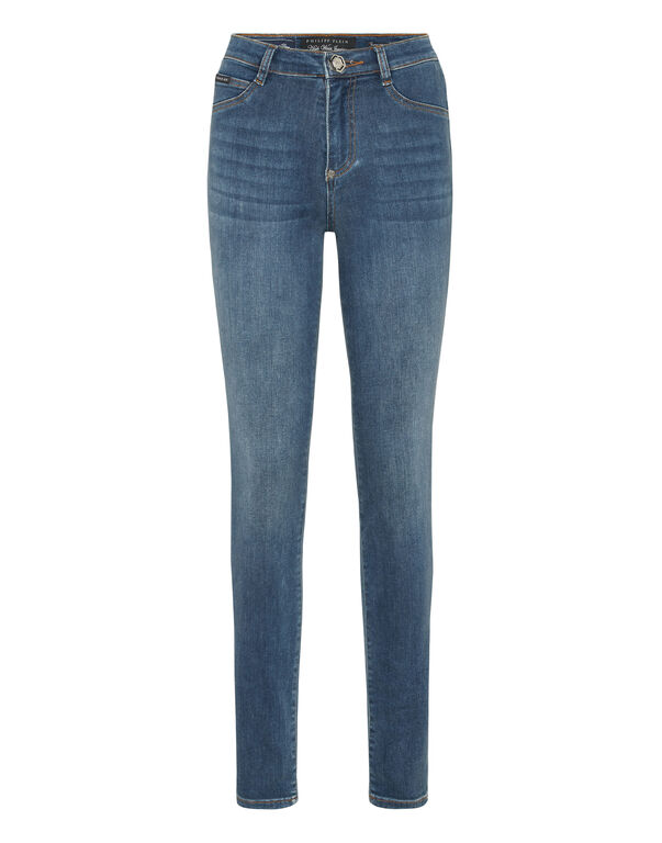 Denim High Waist Jegging Logo ADRENALINED BLUE