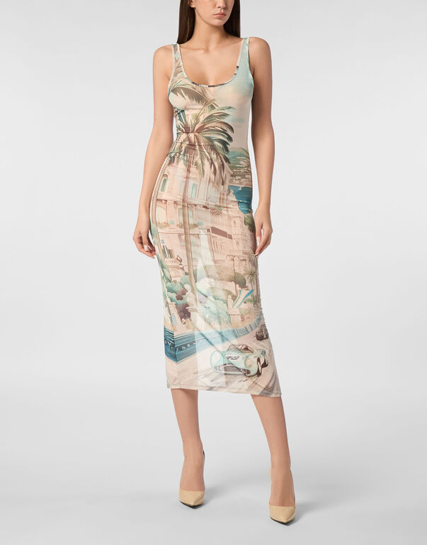 Long Dress Tanktop multicolor