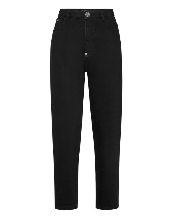 Denim Mom Fit Trousers Summer Night