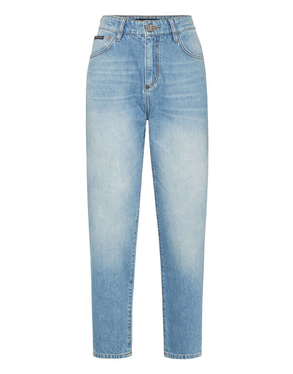 Denim Mom Fit Trousers